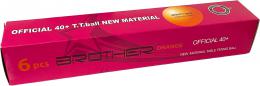 BROTHER Míčky na stolní tenis ping pong oranžové set 6ks G1807