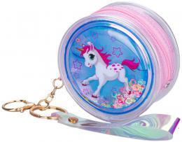 Kabelka unicorn mini kulat� holografick� s jednoro�cem p��v�sek na kl��e