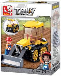 SLUBAN Town Buldozer mal 132 dlk + 1 figurka STAVEBNICE