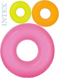INTEX Kruh neon plavací 91cm nafukovací kolo do vody 3 barvy 59262