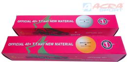 Míčky na stolní tenis ping pong Brother 1star profi 4cm set 6ks 2 barvy krabička